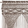 Cortina em macramé 140x240 cm algodão cinzento-acastanhado 3