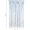 Cortina macramé 140x240 cm algodão azul 5
