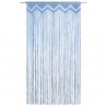 Cortina macramé 140x240 cm algodão azul 2