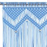 Cortina macramé 140x240 cm algodão azul 3