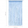 Cortina de macramé algodón azul 140x240 cm 5