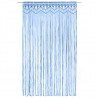 Cortina macramé 140x240 cm algodão azul 2
