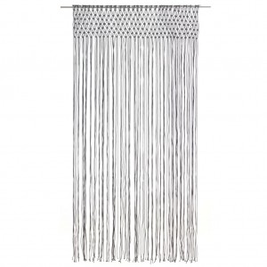 Cortina de macramé algodón gris antracita 140x240 cm H