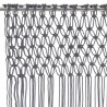 Cortina de macramé algodón gris antracita 140x240 cm 3