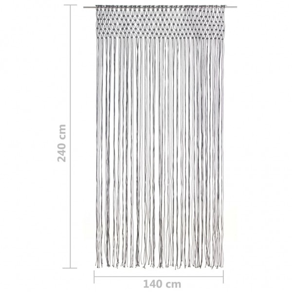 Cortina macramé 140x240 cm algodão antracite M 5
