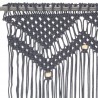 Cortina de macramé algodón gris antracita 140x240 cm 3