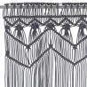 Cortina de macramé algodón gris antracita 140x240 cm 3