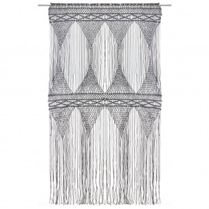 Cortina em macramé 140x240 cm algodão antracite H