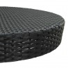 Mesa de jardim 75.5x106 cm vime PE preto 3