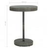 Mesa de jardim 75.5x106 cm vime PE cinzento 4