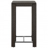 Mesa alta para jardín ratán sintético marrón 60.5x60.5x110.5 cm 2