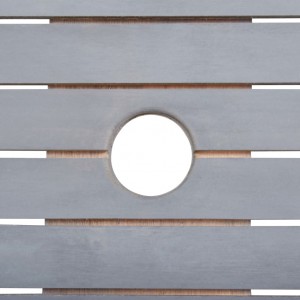 Juego de comedor de jardín 9 pzas madera maciza de acacia gris H