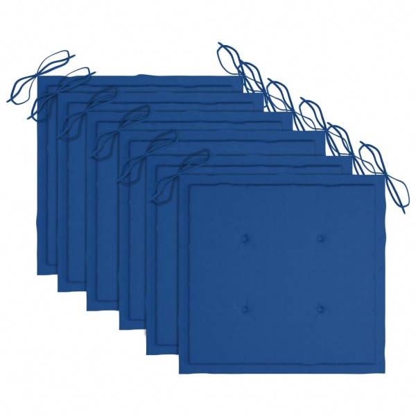 Cadeiras exterior dobráveis c/ almofadões 6 pcs acácia maciça M 5