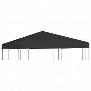 Cobertura de gazebo 270 g/m² 3x3 m preto H