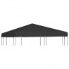 Cobertura de gazebo 270 g/m² 3x3 m preto 2