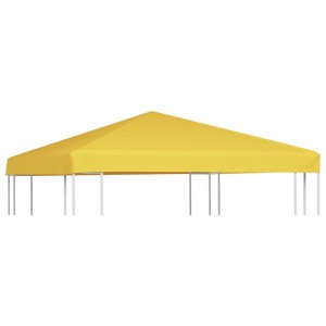 Cobertura de gazebo 270 g/m² 3x3 m amarelo H