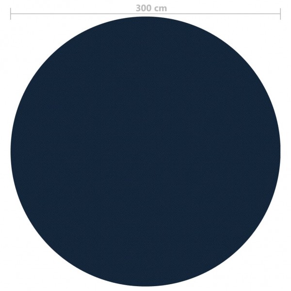 Película p/ piscina PE solar flutuante 300 cm preto e azul M 5