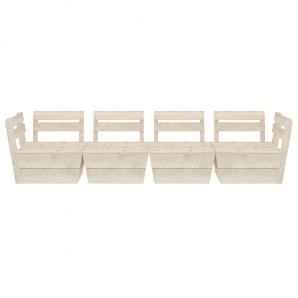 Sofá de palés para jardín 4 plazas madera de abeto impregnada M 2