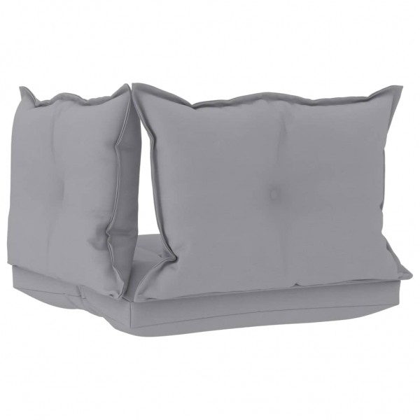 Cojines para palets 3 unidades tela gris M 4