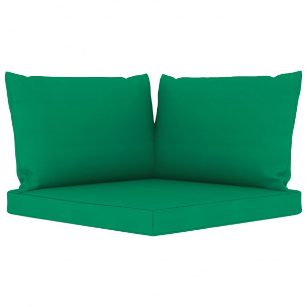 Almofadões p/ móveis de paletes 3 pcs tecido oxford verde M 2