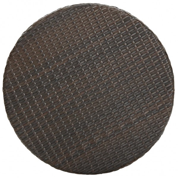 Mesa de jardín de ratán sintético marrón 60.5x106 cm M 2