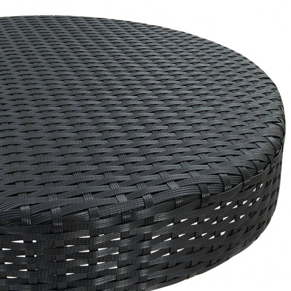 Mesa de jardim 60.5x106 cm vime PE preto M 4