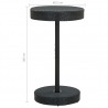 Mesa de jardim 60.5x106 cm vime PE preto 5