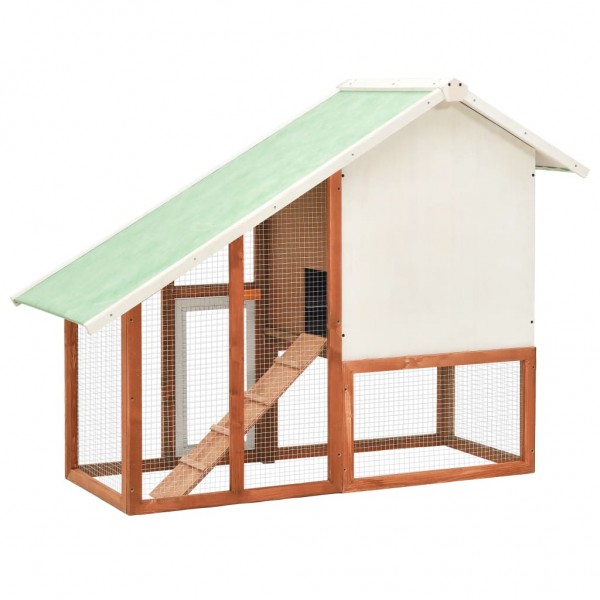 Conejera de madera maciza de abeto 140x63x120 cm M 5