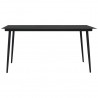 Juego de comedor para jardín 9 piezas ratán PVC negro 3