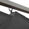 Pérgola com toldo retrátil 3x3 m 180 g/m² aço antracite 5