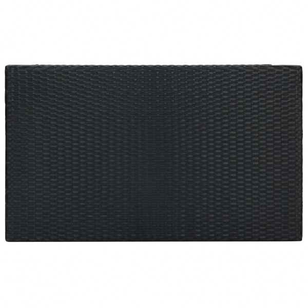 Mesa de bar para jardim 100x60.5x110.5 cm vime PE preto M 4