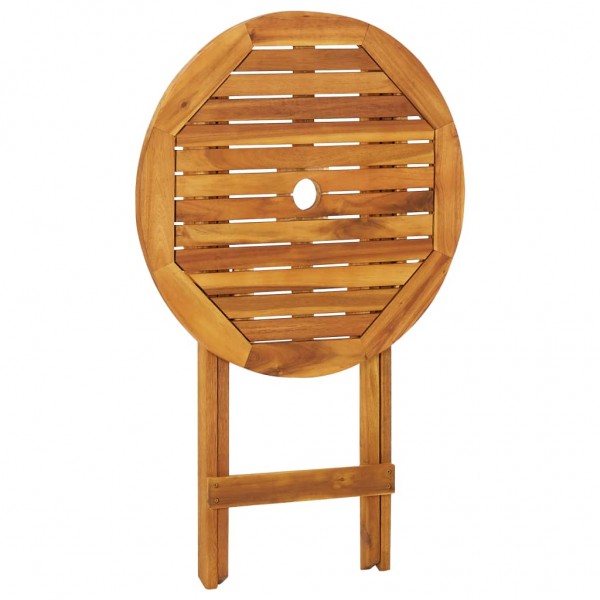 Comedor de jardín plegable 3 piezas madera maciza de acacia M 4