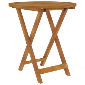 Comedor de jardín plegable 3 piezas madera maciza de acacia H