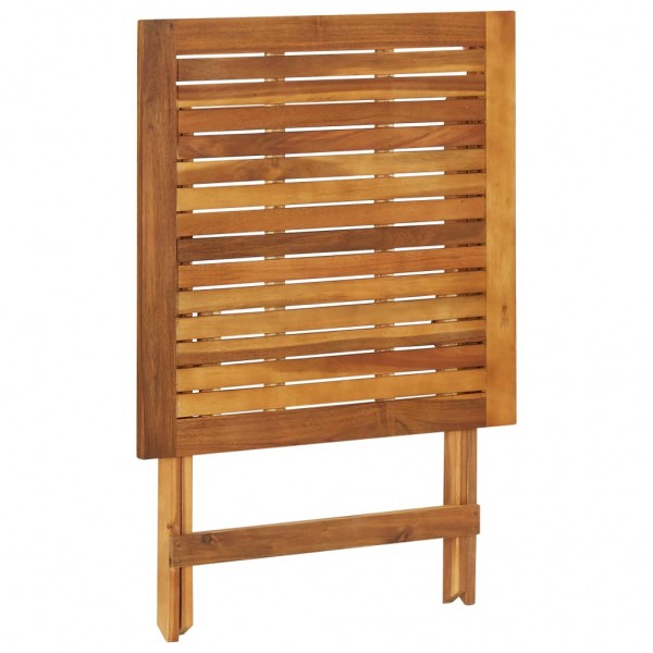 3 pcs conjunto jantar dobrável p/ jardim madeira acácia maciça M 4