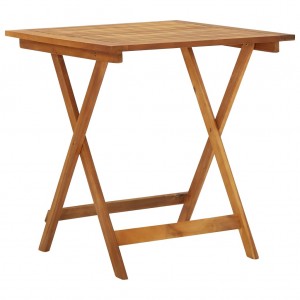 Comedor de jardín plegable 3 piezas madera maciza de acacia H