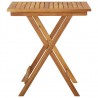 Comedor de jardín plegable 3 piezas madera maciza de acacia 3