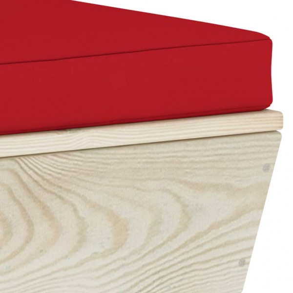 Sofá de esquina de palets de jardín cojines abeto impregnado M 5