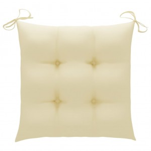 Almofadões de cadeira 2 pcs 40x40x7cm tecido oxford branco nata H