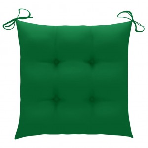 Almofadões de cadeira 2 pcs 40x40x7 cm tecido oxford verde H