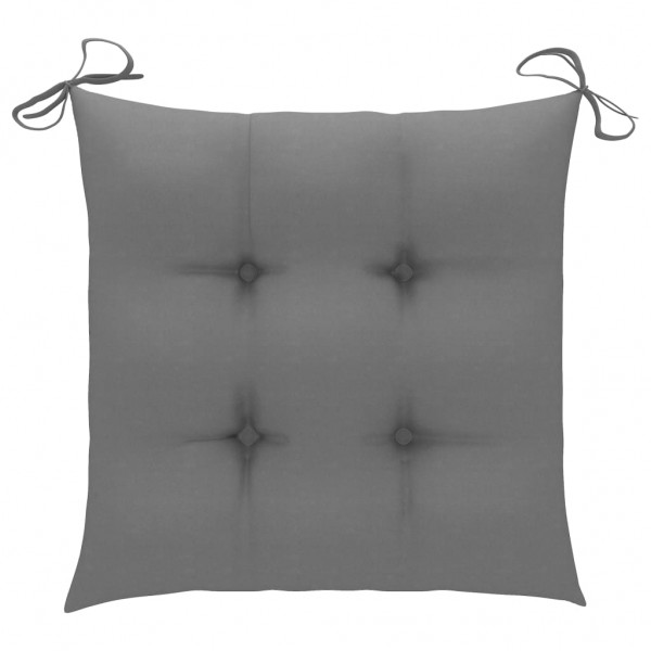 Cojines de silla de jardín 4 uds tela Oxford gris 50x50x7 cm M 2