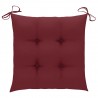 Cojines silla de jardín 2 uds tela Oxford rojo tinto 50x50x7 cm 2
