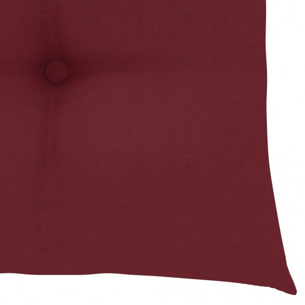 Cojines silla de jardín 2 uds tela Oxford rojo tinto 50x50x7 cm M 5