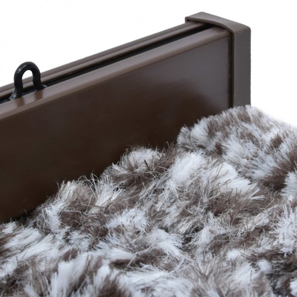 Cortina anti-insetos 90x200 cm chenille castanho e bege M 5