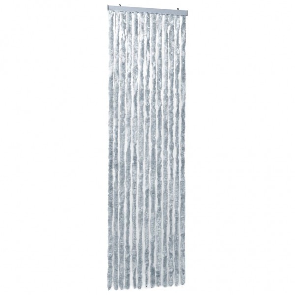Cortina mosquitera blanco y gris chenilla 56x200 cm M 4