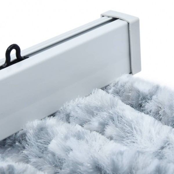 Cortina mosquitera de chenilla blanca y gris 120x220 cm M 5