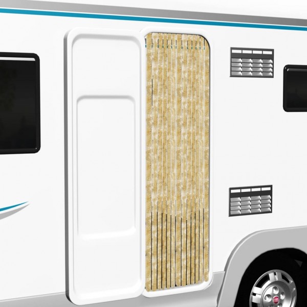 Cortina mosquitera de chenilla beige 90x200 cm D