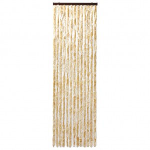 Cortina mosquitera de chenilla beige 90x200 cm H