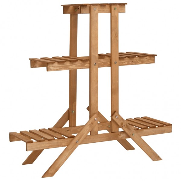 Soporte para plantas de madera de abeto 83x25x83 cm D