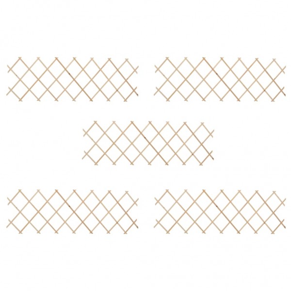 Vallas enrejadas 5 uds madera de abeto 180x60 cm D