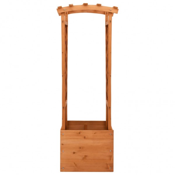 Vaso de treliça com arco 49x39x130 cm madeira de abeto M 2